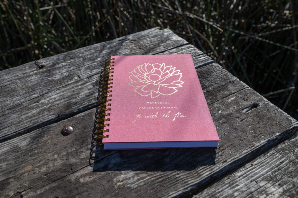 NEW - Menstrual Calendar Journal  - Go with the flow! (9.5" x 7.5")