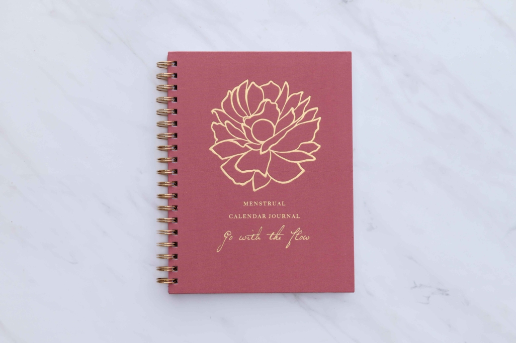 NEW - Menstrual Calendar Journal  - Go with the flow! (9.5" x 7.5")